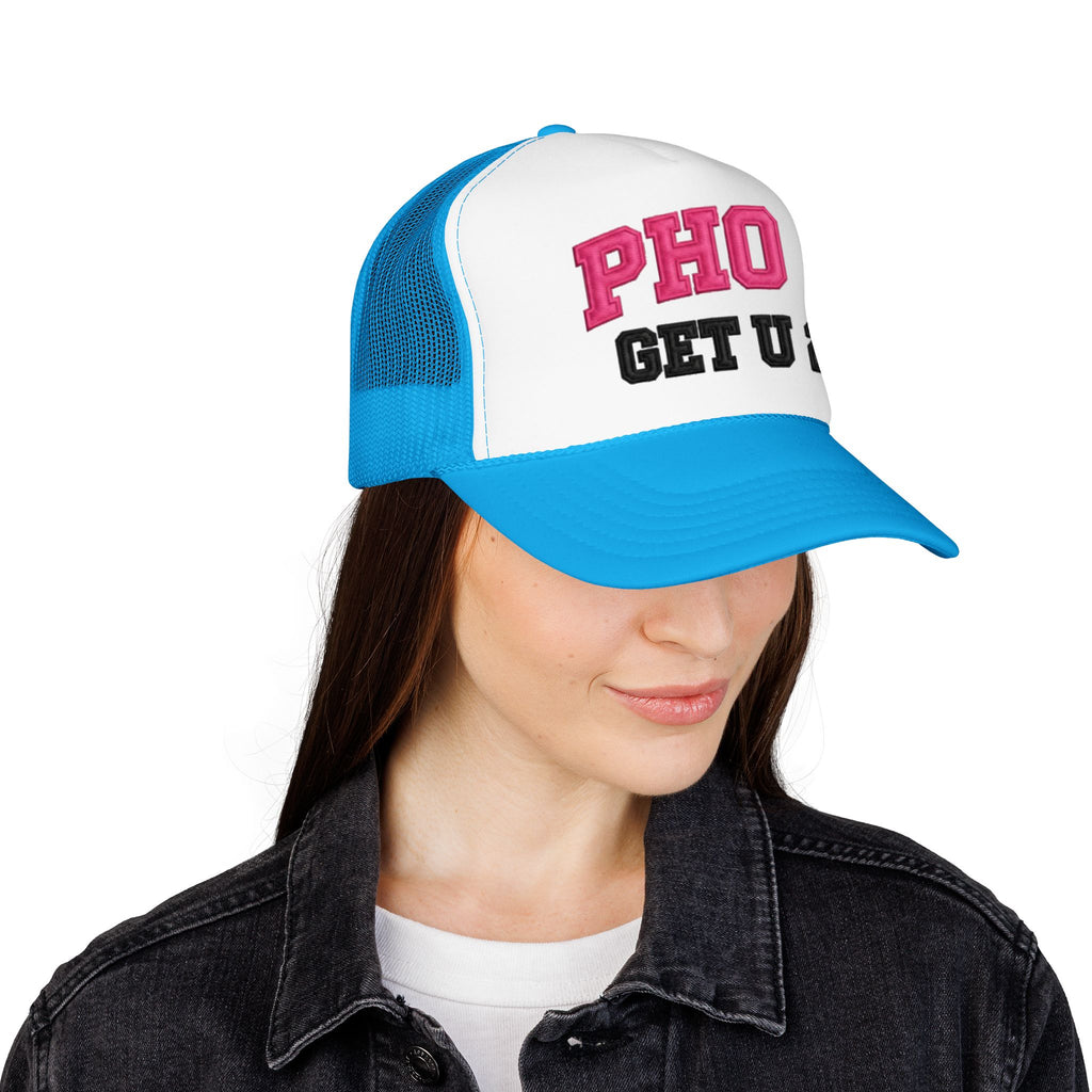 Women’s PHO GET U 2™ OTTO Trucker Mesh Hat Pho Pun Snapback Cap
