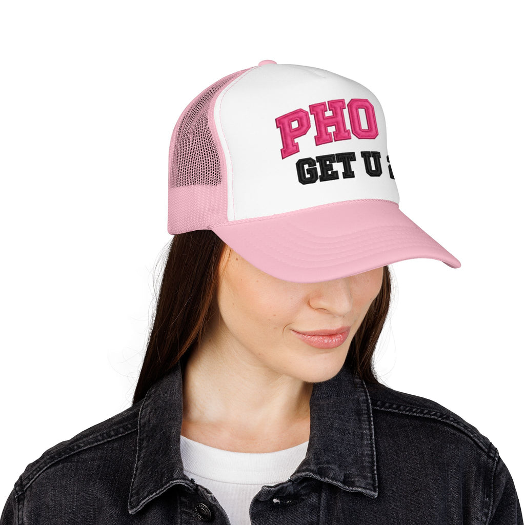 Women’s PHO GET U 2™ OTTO Trucker Mesh Hat Pho Pun Snapback Cap