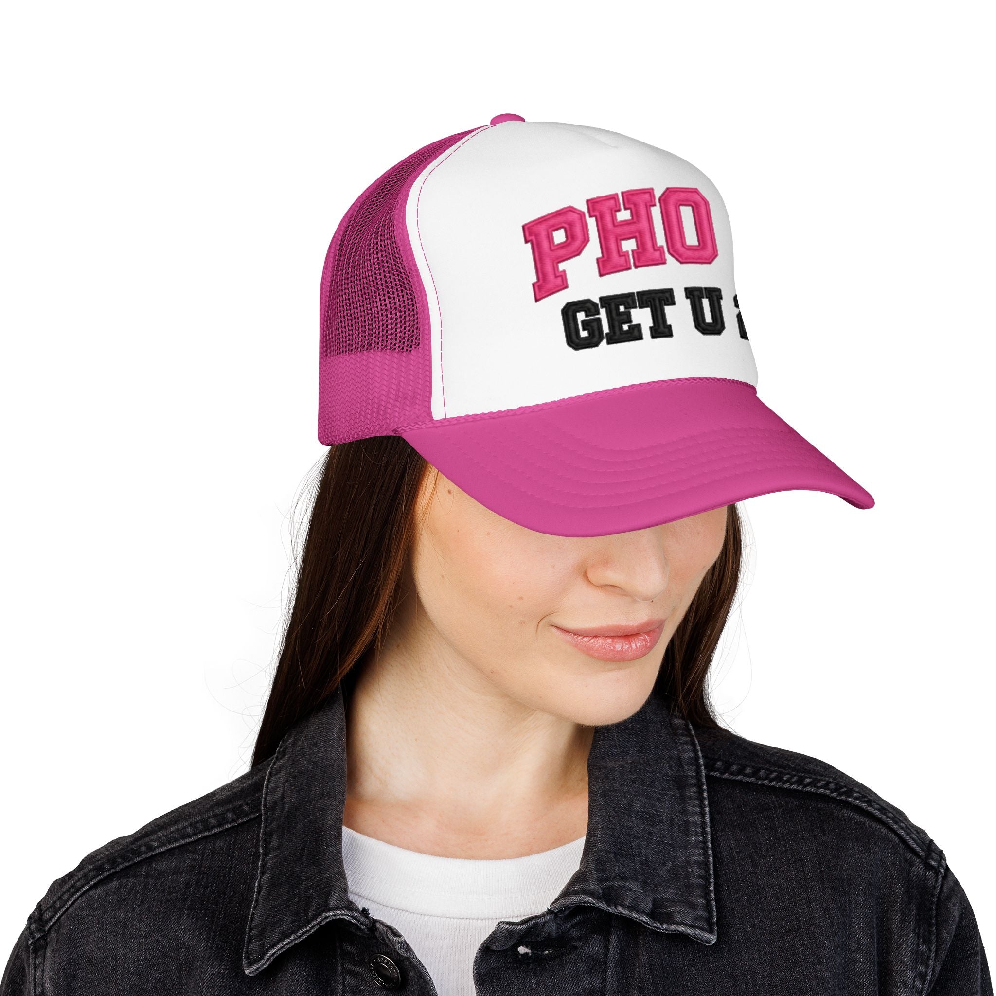Women’s PHO GET U 2™ OTTO Trucker Mesh Hat Pho Pun Snapback Cap